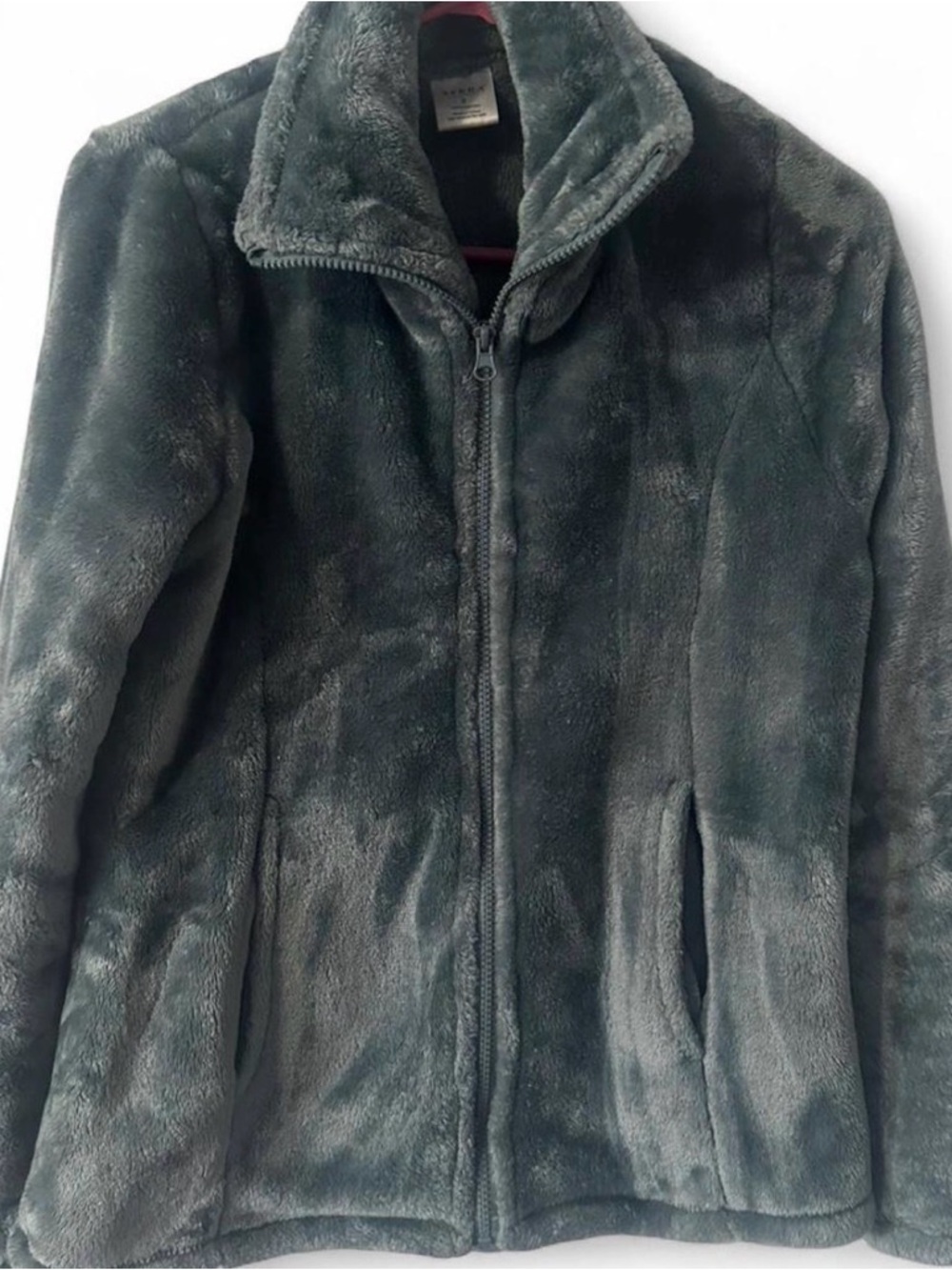 Women’s Faux Fur Zip-Front Jacket - Gray